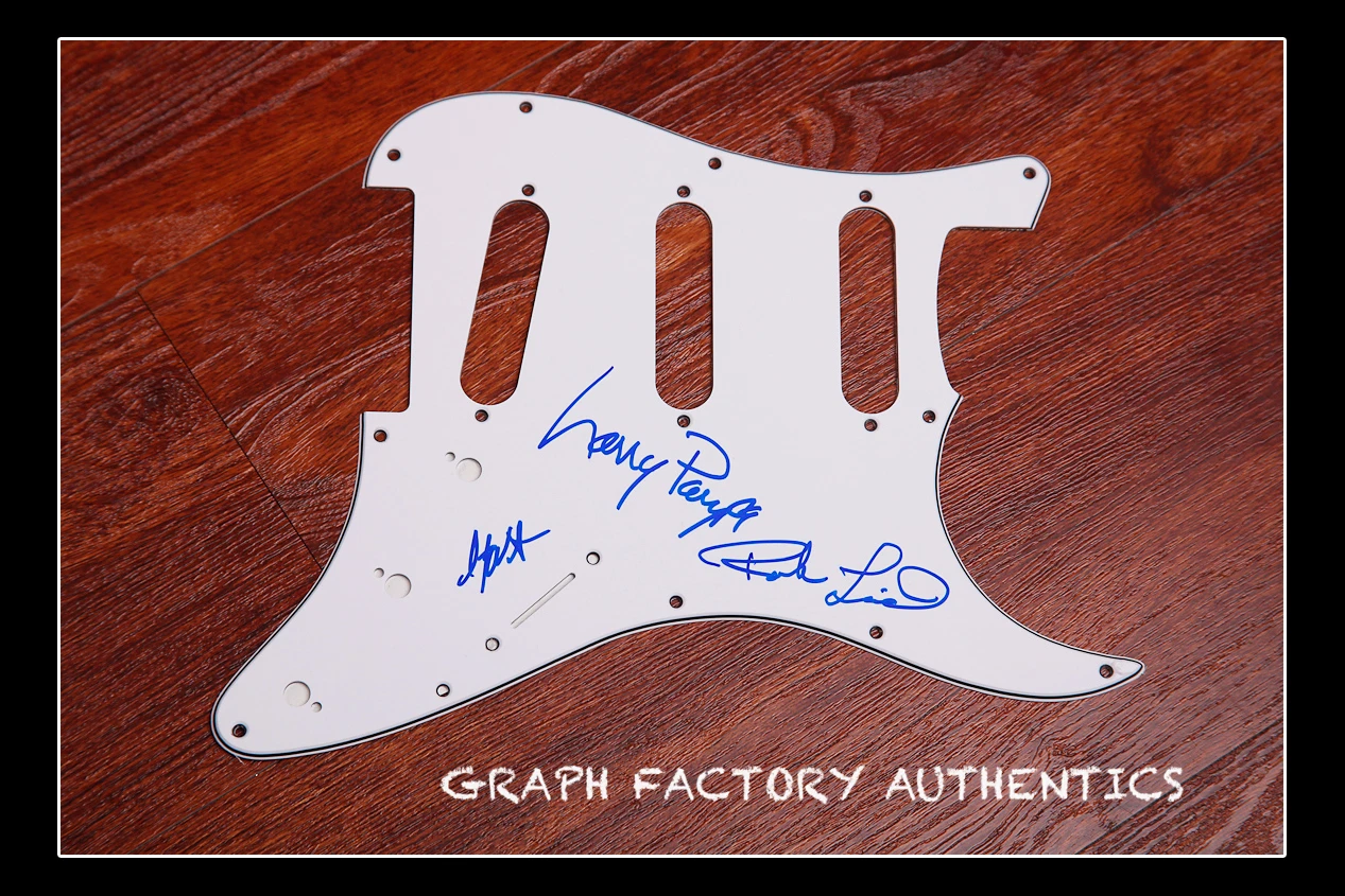 **GFA AMERICAN ROCK BAND *THE SONICS* SIGNED ELECTRIC TELE PICKGUARD AD1 COA** COLLECTIBLE MEMORABILIA