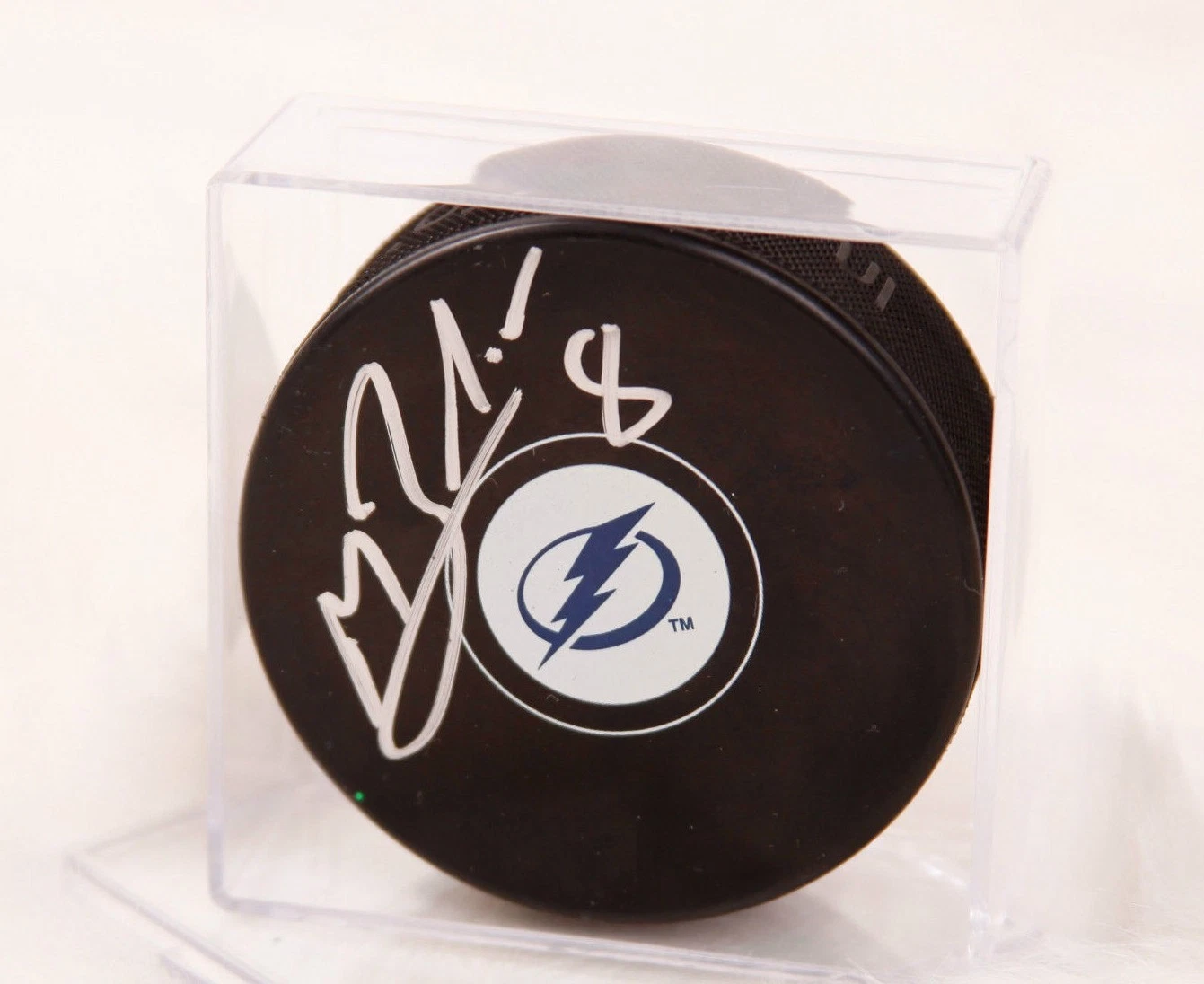 GFA Tampa Bay Lightning * MARK BARBERIO * Signed NHL Logo Puck COA