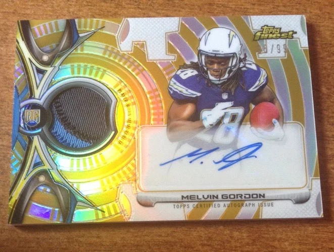 2015 Topps Finest #RRAP-MG Melvin Gordon /99 San Diego Chargers Auto Card