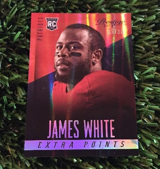 2014 Panini Prestige JAMES WHITE Extra Points Parallel Rookie #ED /25 Patriots