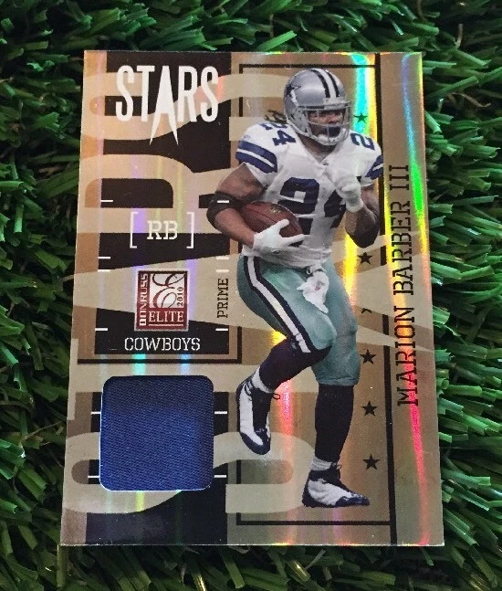 2010 DONRUSS ELITE MARION BARBER III #ED /50 GU JERSEY Cowboys