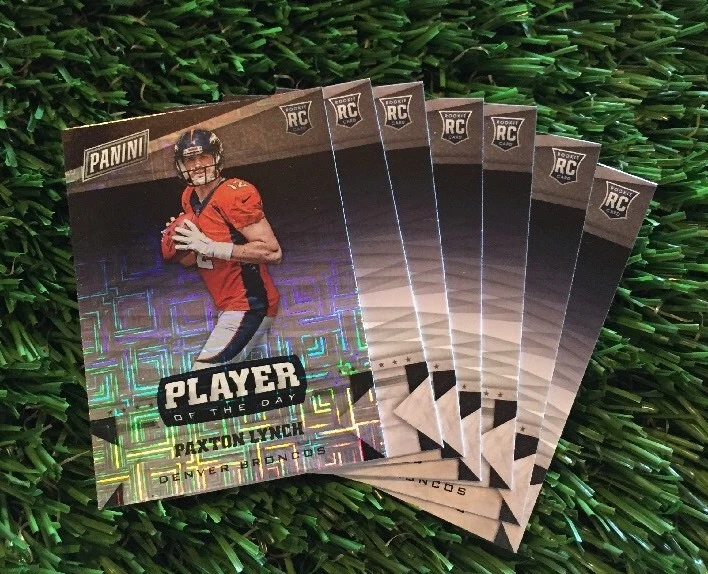 (7) PAXTON LYNCH 2016 PANINI PLAYER OF THE DAY ROOKIE REFRACTOR BASE LOT COLLECTIBLE MEMORABILIA