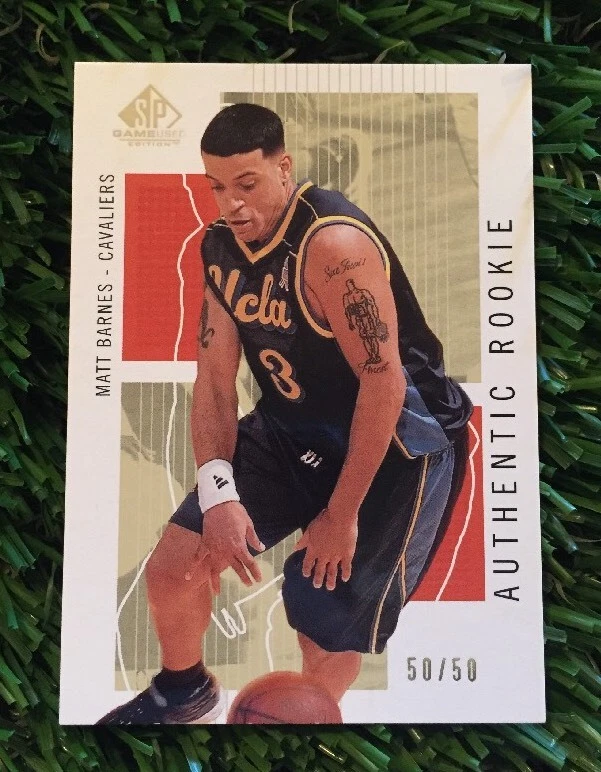 2002-03 SP Game Used Authentic Rookie Gold #129 Matt Barnes #ED 50/50 eBay 1/1