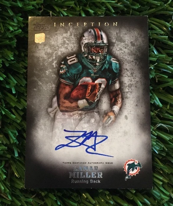 2012 Topps Inception LAMAR MILLER On Card Auto RC Texans