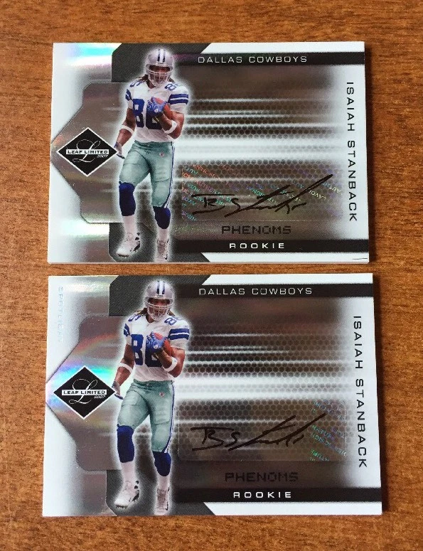 (2) 2007 LEAF LIMITED SPOTLIGHT SILVER #320 ISAIAH STANBACK /49 & /99 LOT DALLAS COLLECTIBLE MEMORABILIA