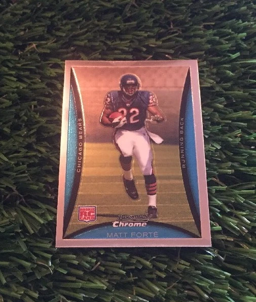 2008 Bowman Chrome Silver #BC69 Matt Forte #ED /199 Chicago Bears Football Card