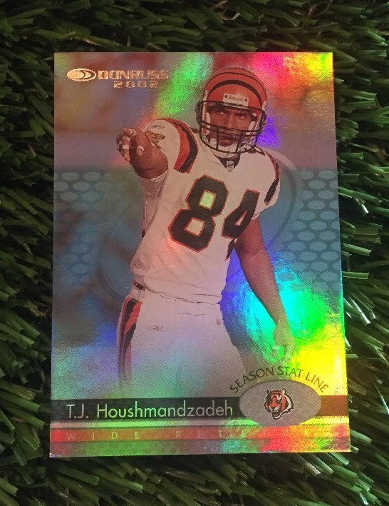 2002 DONRUSS TJ HOUSHMANDZADEH Season Stat Line #ED /21 SSP BENGALS