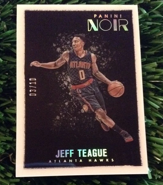 2015 16 Panini Noir Color Base JEFF TEAGUE Gold Acetate #3/10! Hawks