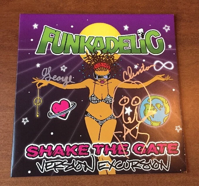 George Clinton Signed Funkadelic Album Cover Shake the Gate INSCRIBED JSA/COA