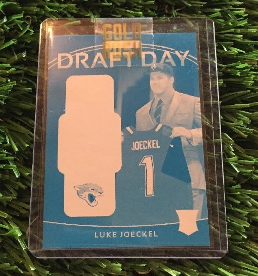 2013 Panini Father's Day Draft Materials Progressions Cyan Luke Joeckel