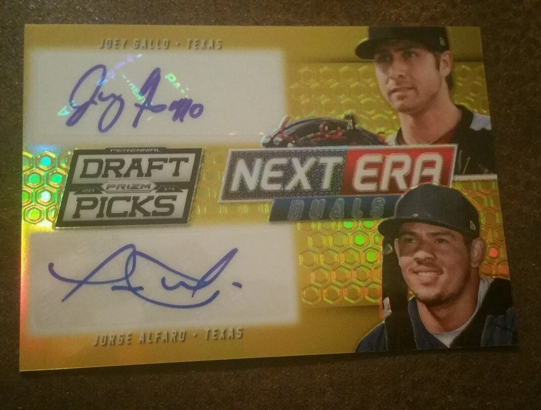 JOEY GALLO 2014 Perennial Prizm Draft Picks Next Era Dual GOLD  10/10 EBAY 1/1