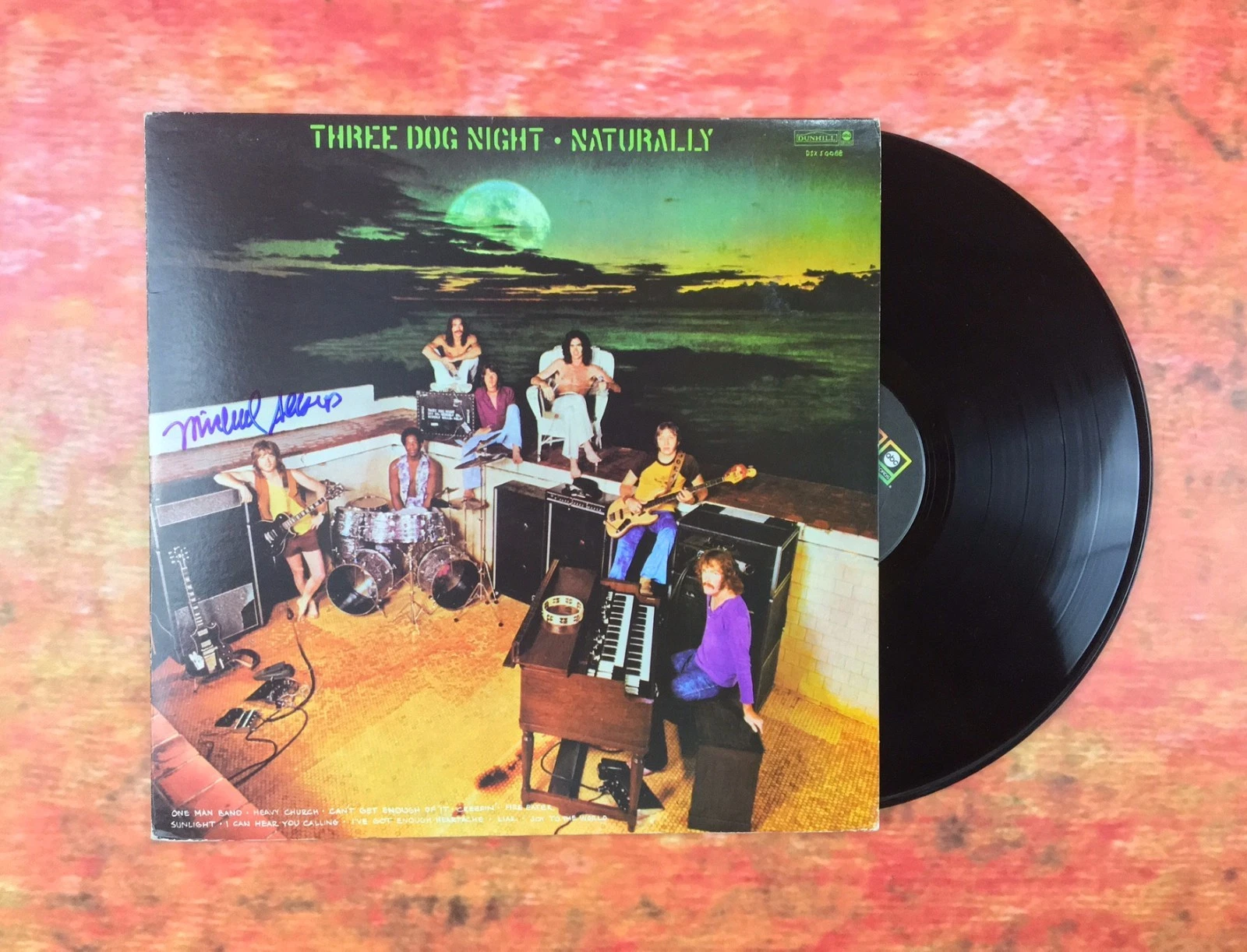 GFA Michael Allsup * THREE DOG NIGHT * Signed Record Album AD5 COA