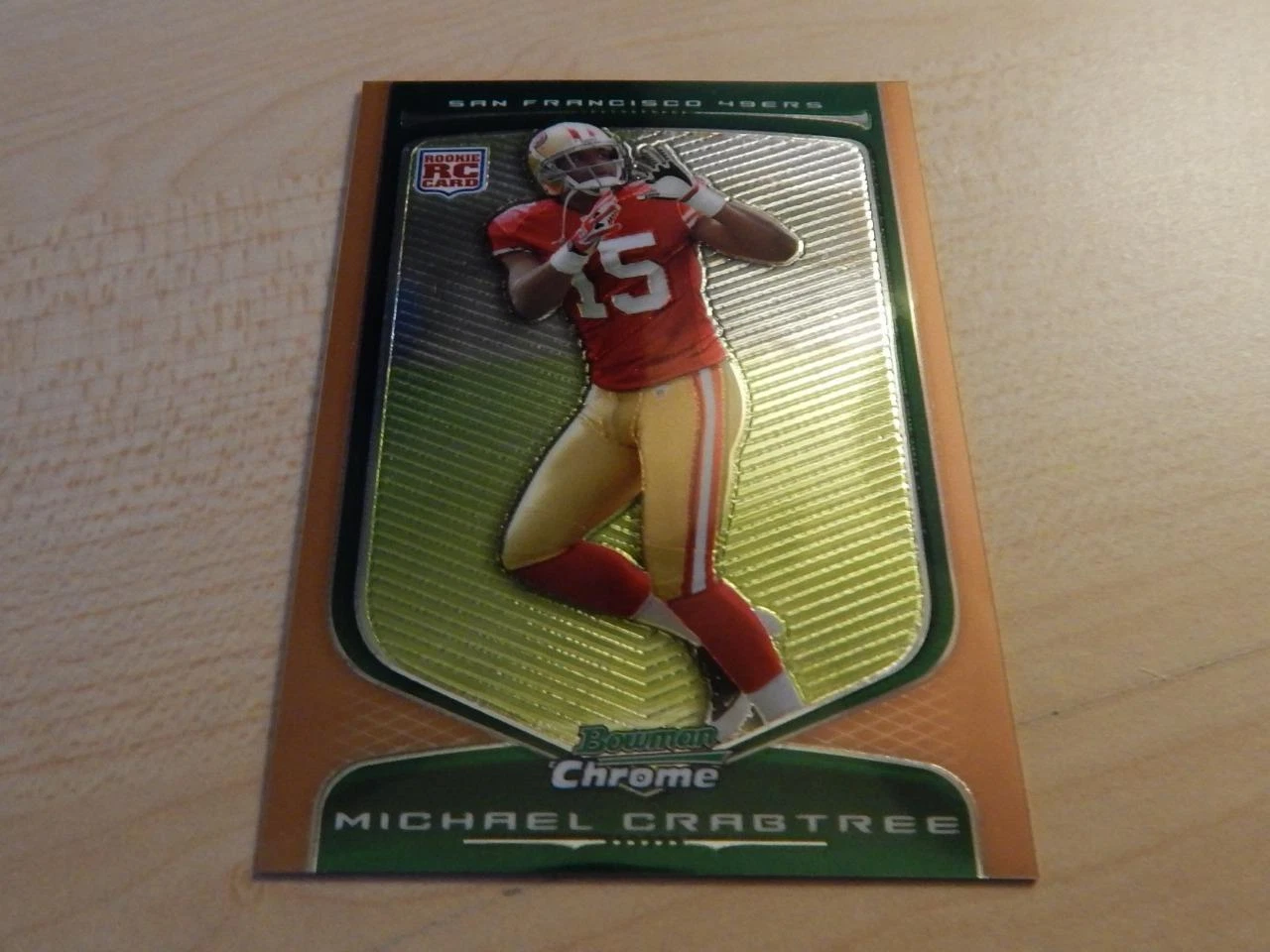 2009 BOWMAN CHROME MICHAEL CRABTREE RC ORANGE #ED /225 SP RAIDERS