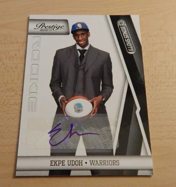 2010-11 PRESTIGE BASKETBALL EKPE UDOH BLACK BONUS SHOTS RC AUTO #ED /99 WARRIORS
