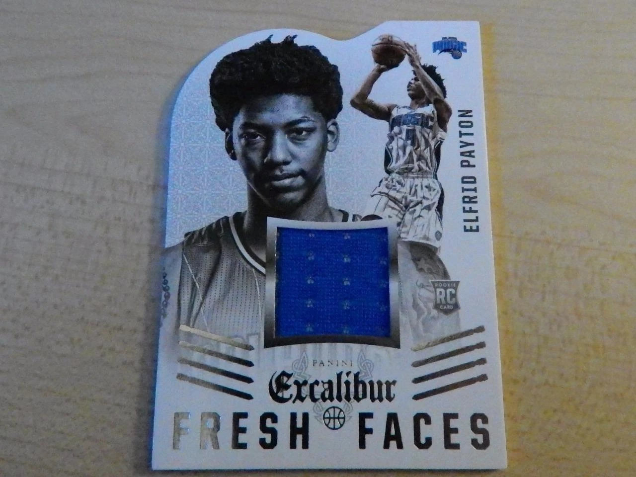 2014-15 PANINI EXCALIBUR ELFRID PAYTON FRESH FACES DIE CUT GAME USED JERSEY RC