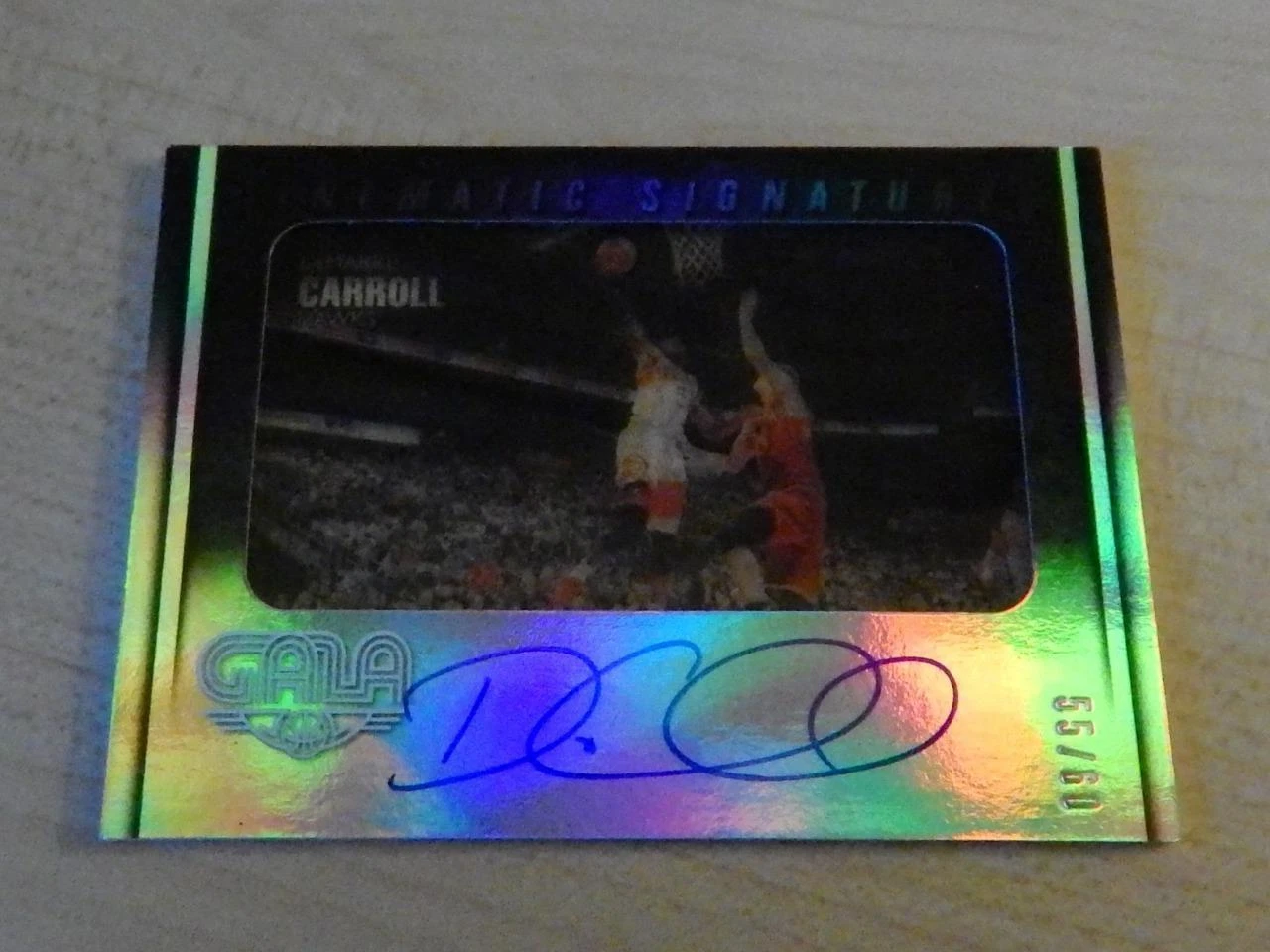 2014-15 PANINI GALA DEMARRE CARROLL CINEMATIC SIGNATURE ON CARD #ED /60