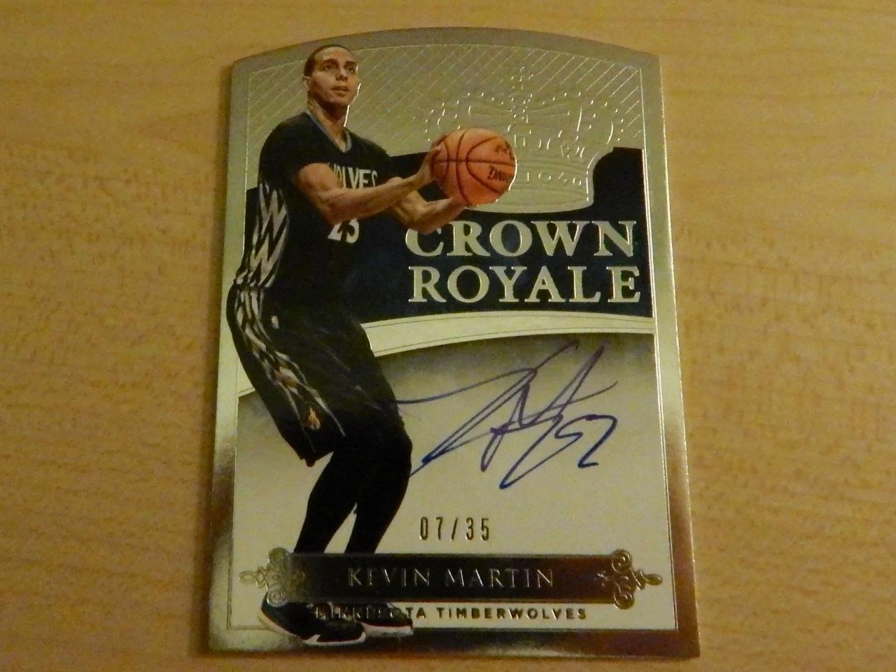 2014-15 PREFERRED CROWN ROYALE KEVIN MARTIN ON CARD SILHOUETTE RC AUTO #ED /35