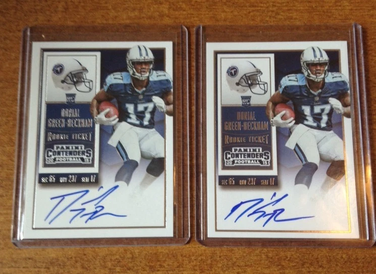 LOT OF (2) 2015 DORIAL GREEN-BECKHAM Contenders AUTO ROOKIE #213