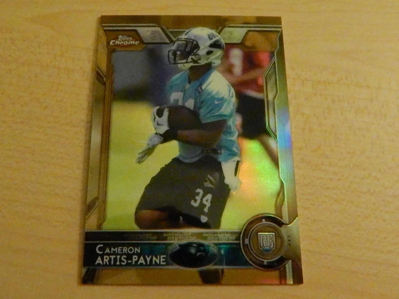 2015 TOPPS CHROME CAMERON ARTIS-PAYNE GOLD REFRACTOR #ED /50 PANTHERS RC