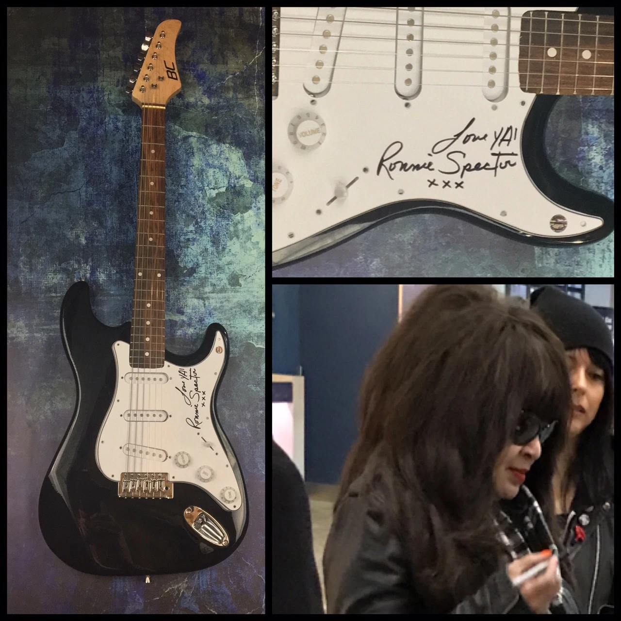 GFA The Ronettes Singer * RONNIE SPECTOR * Signed Electric Guitar PROOF AD1 COA