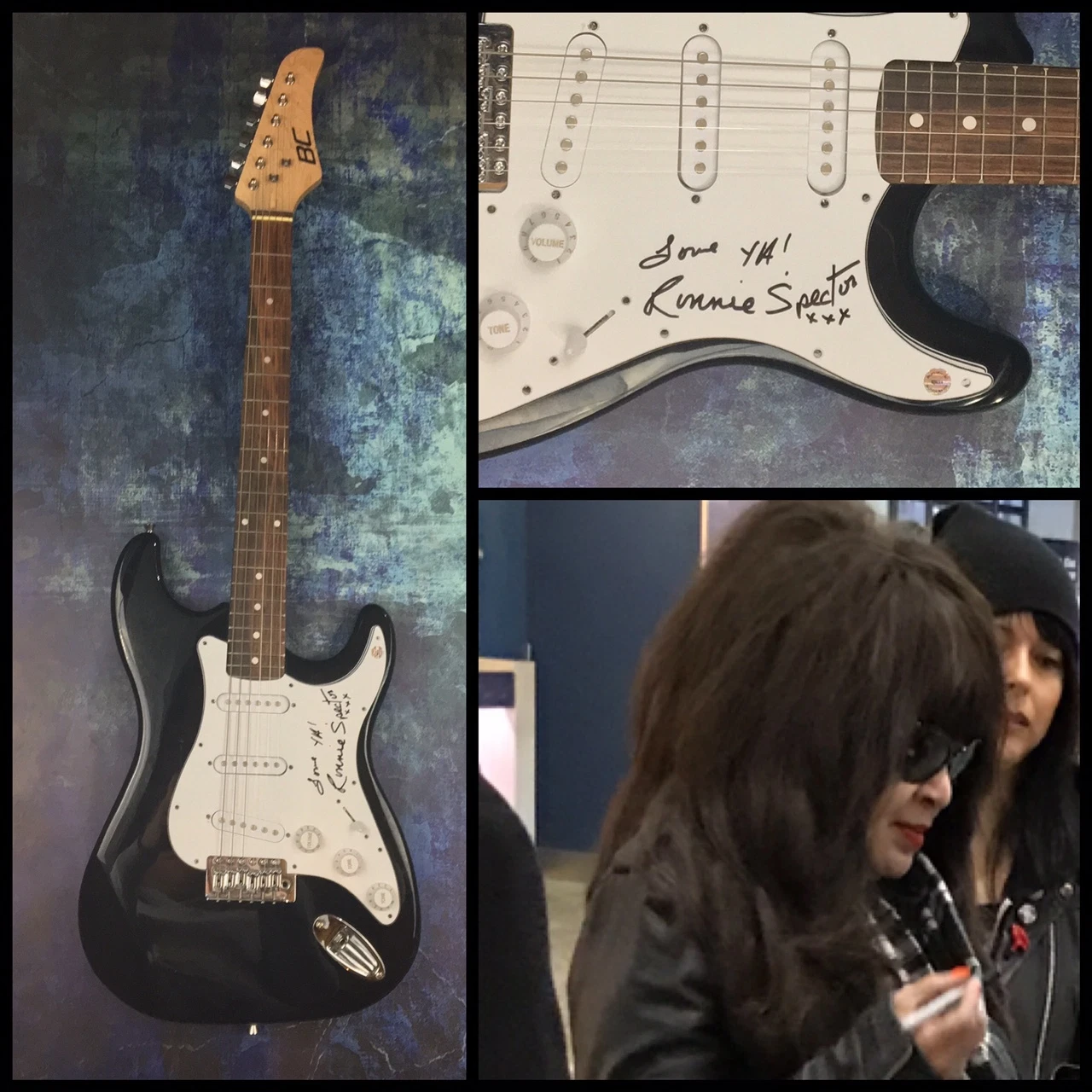 GFA The Ronettes Singer * RONNIE SPECTOR * Signed Electric Guitar PROOF AD2 COA