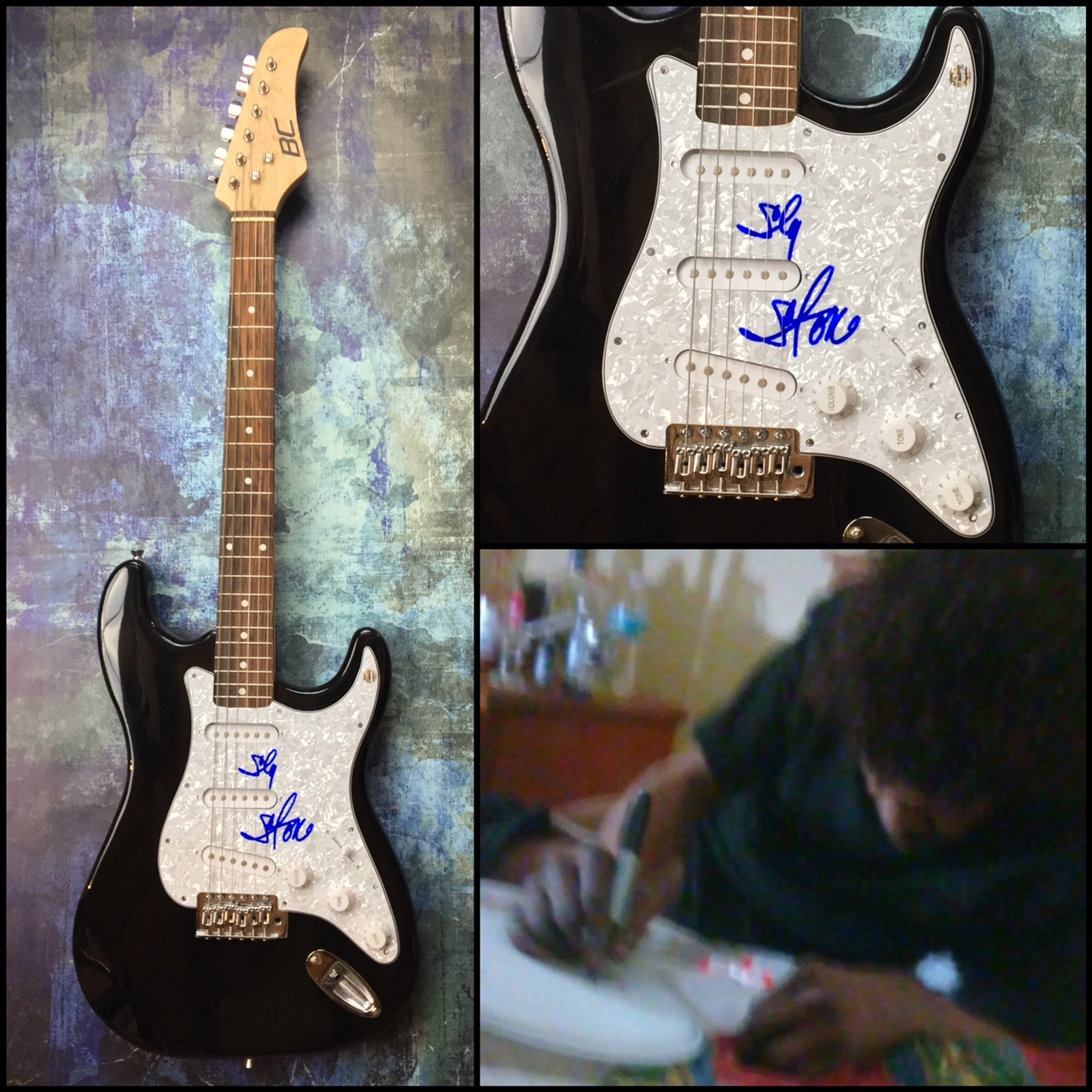 GFA Sly and the Family Stone * SLY STONE * Signed Electric Guitar PROOF AD2 COA