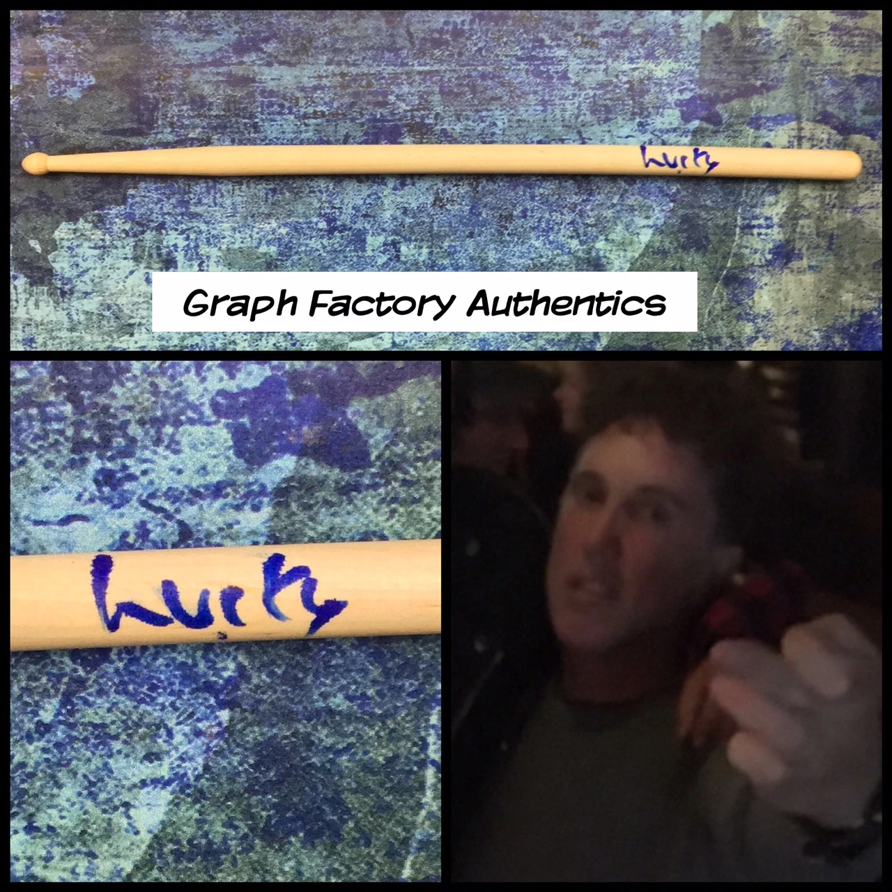 GFA CIRCLE JERKS DRUMMER * LUCKY LEHRER * SIGNED AUTOGRAPH DRUMSTICK PROOF COA COLLECTIBLE MEMORABILIA