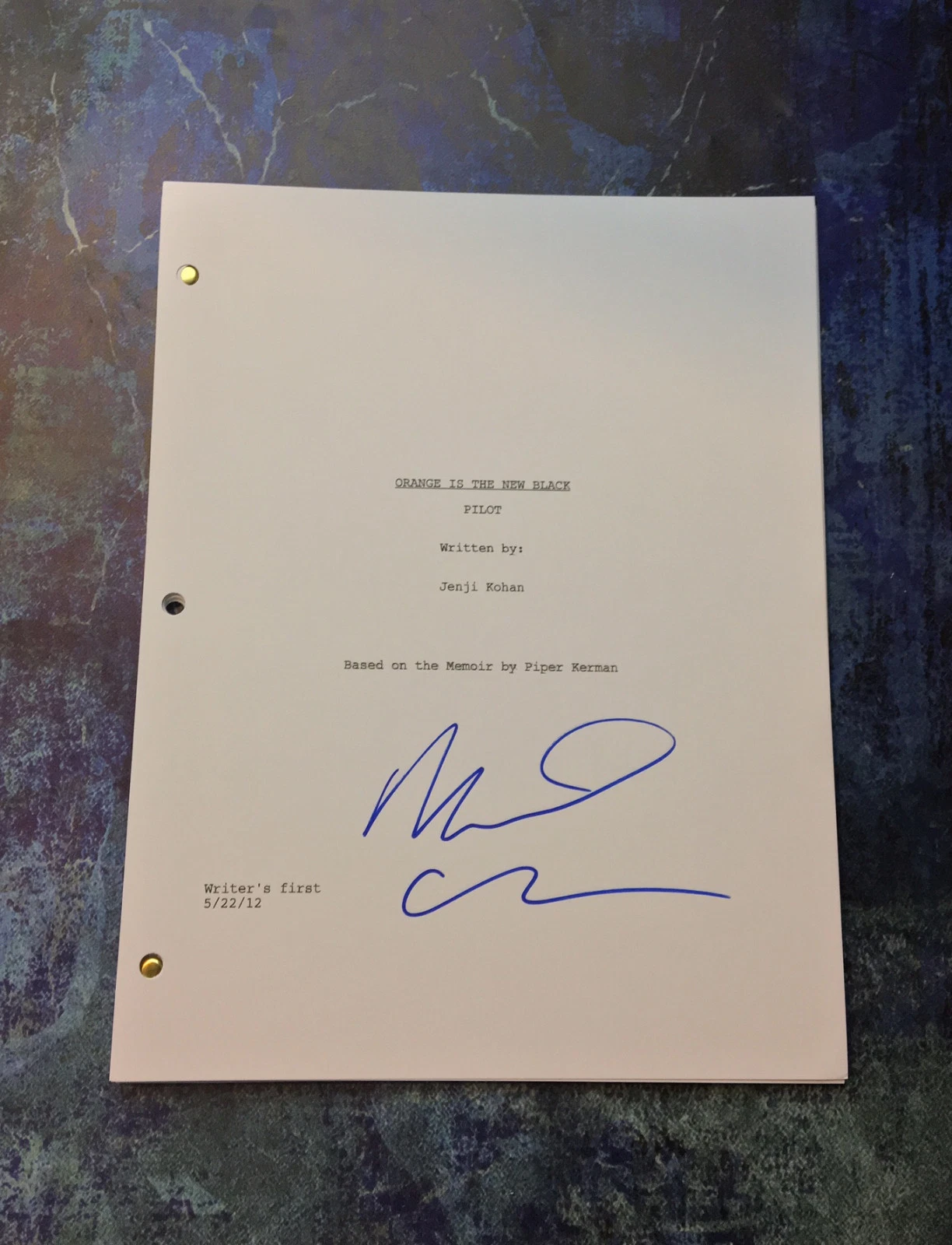 GFA Orange is the New Black * MICHAEL CHERNUS * Signed TV Episode Script AD1 COA