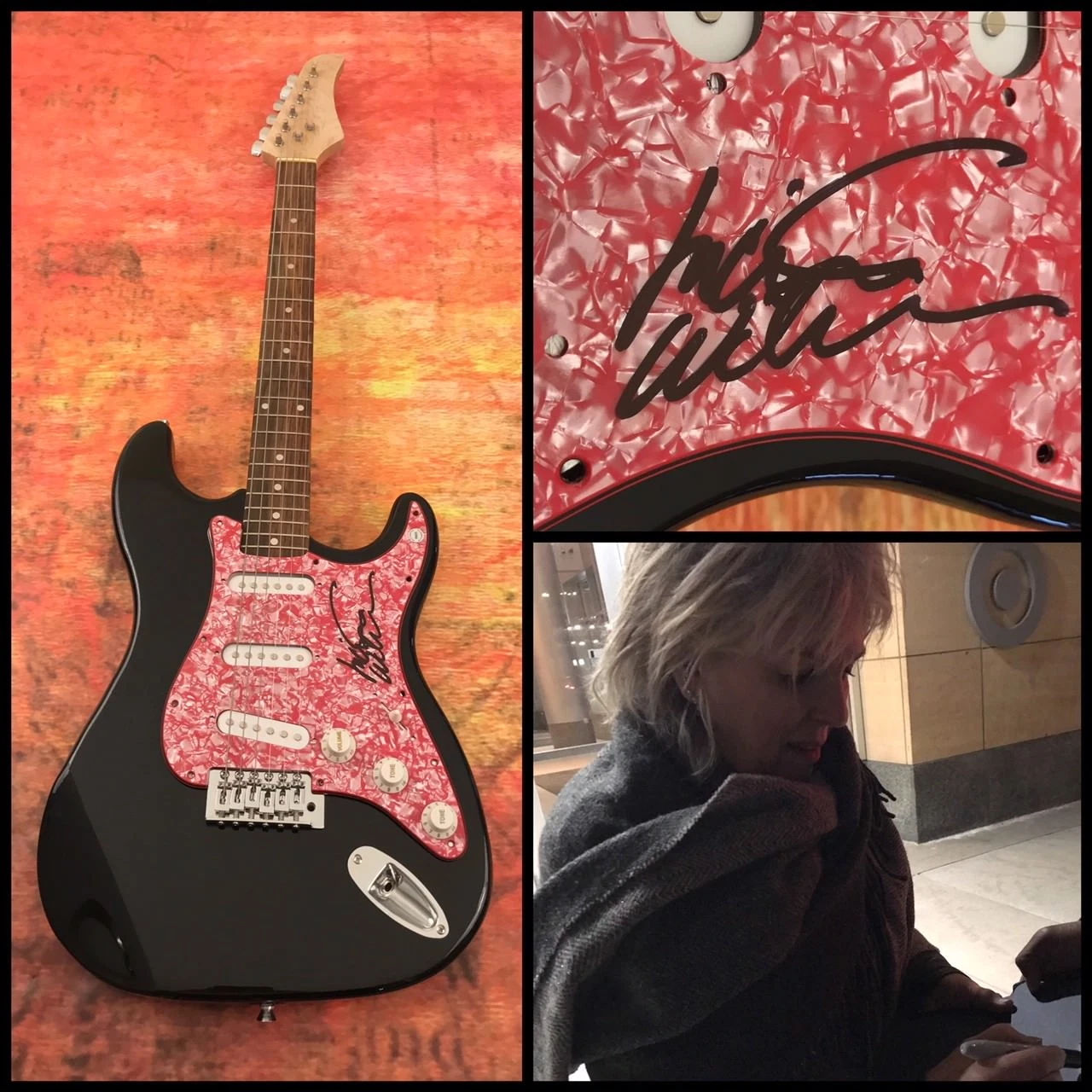 GFA Country Rock Star * LUCINDA WILLIAMS * Signed Electric Guitar PROOF L1 COA
