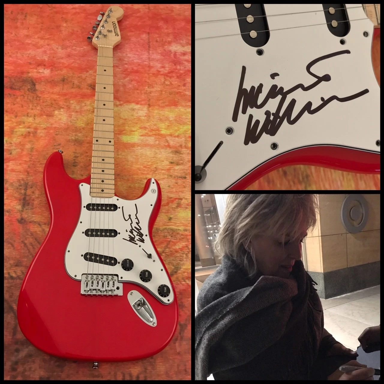 GFA Country Rock Star * LUCINDA WILLIAMS * Signed Electric Guitar PROOF L2 COA