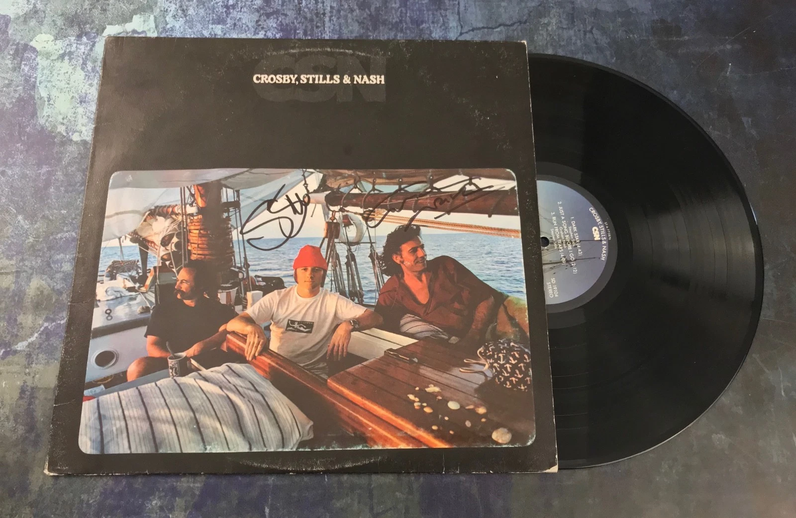 GFA Crosy, Stills & Nash * STEPHEN & GRAHAM * Signed Vinyl Record Album AD2 COA