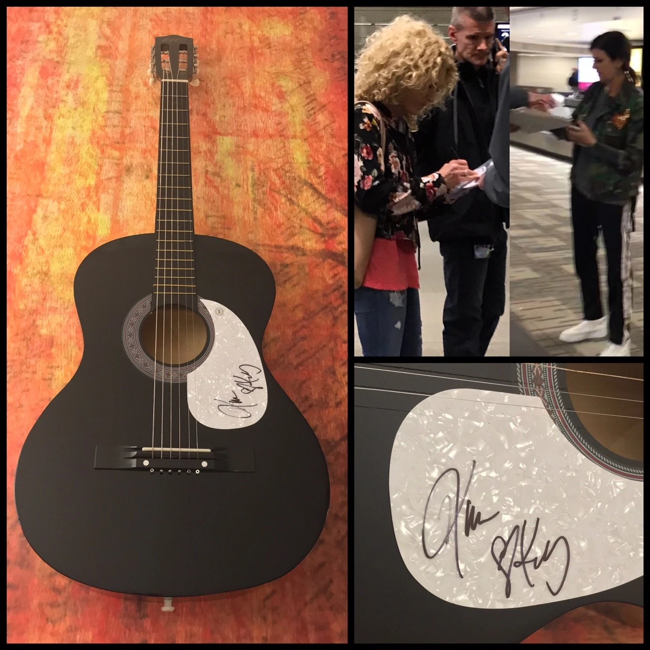 GFA Karen & Kimberly * LITTLE BIG TOWN * Band Signed Acoustic Guitar AD2 COA