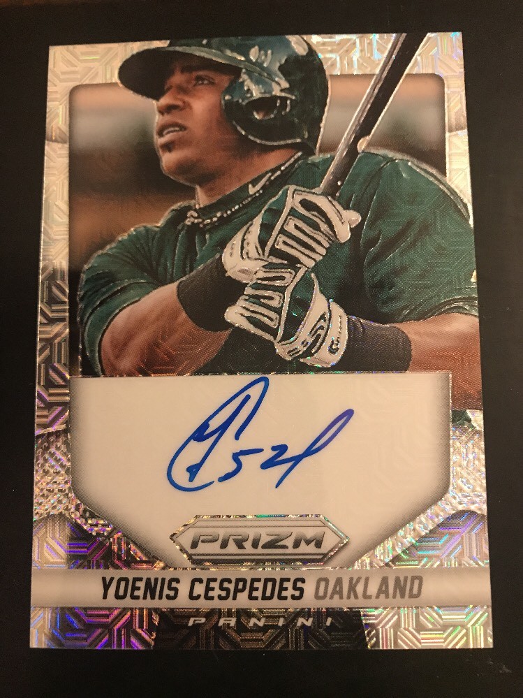 2014 Panini Prizm Yoenis Cespedes Mojo Prizm Autograph /75 Mets