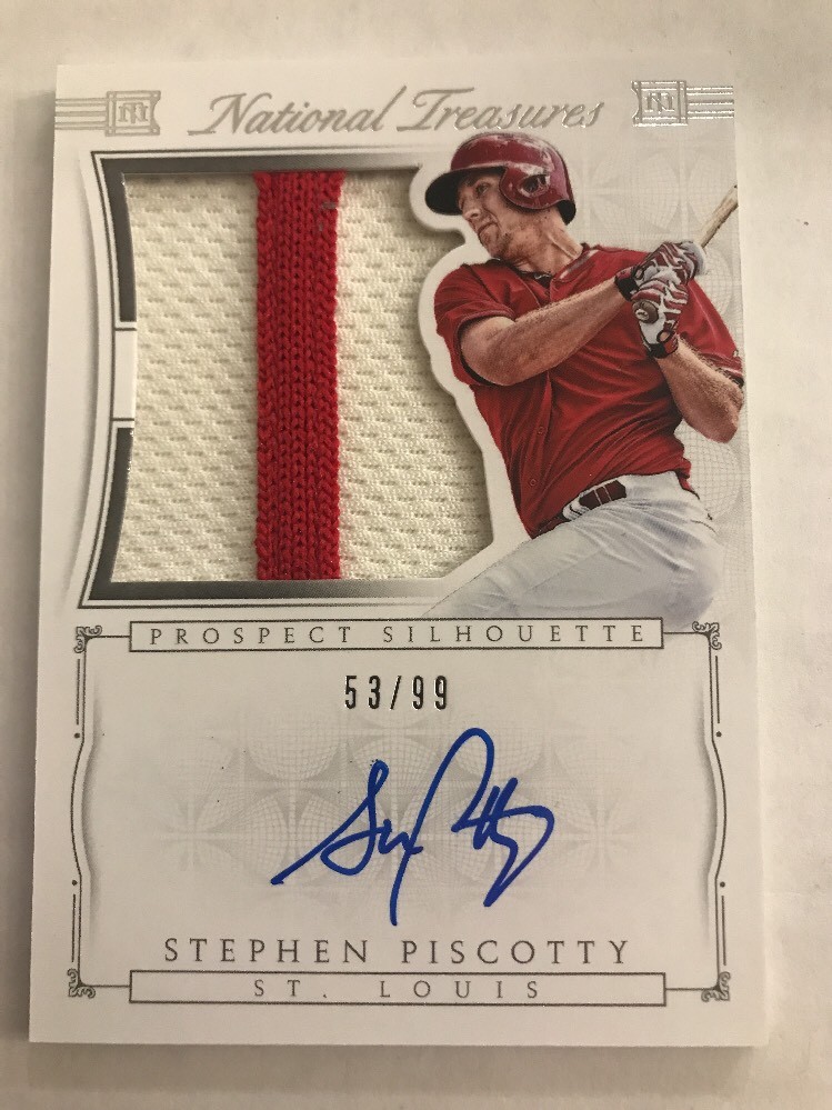 2015 National Treasures STEPHEN PISCOTTY RC Silhouette Auto Patch 53/99 A's