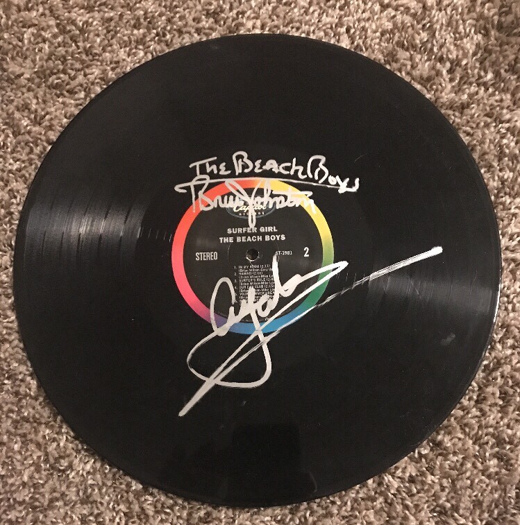 Beach Boys Signed SURFER GIRL RECORD  Al Jardine Bruce Johnston JSA COA