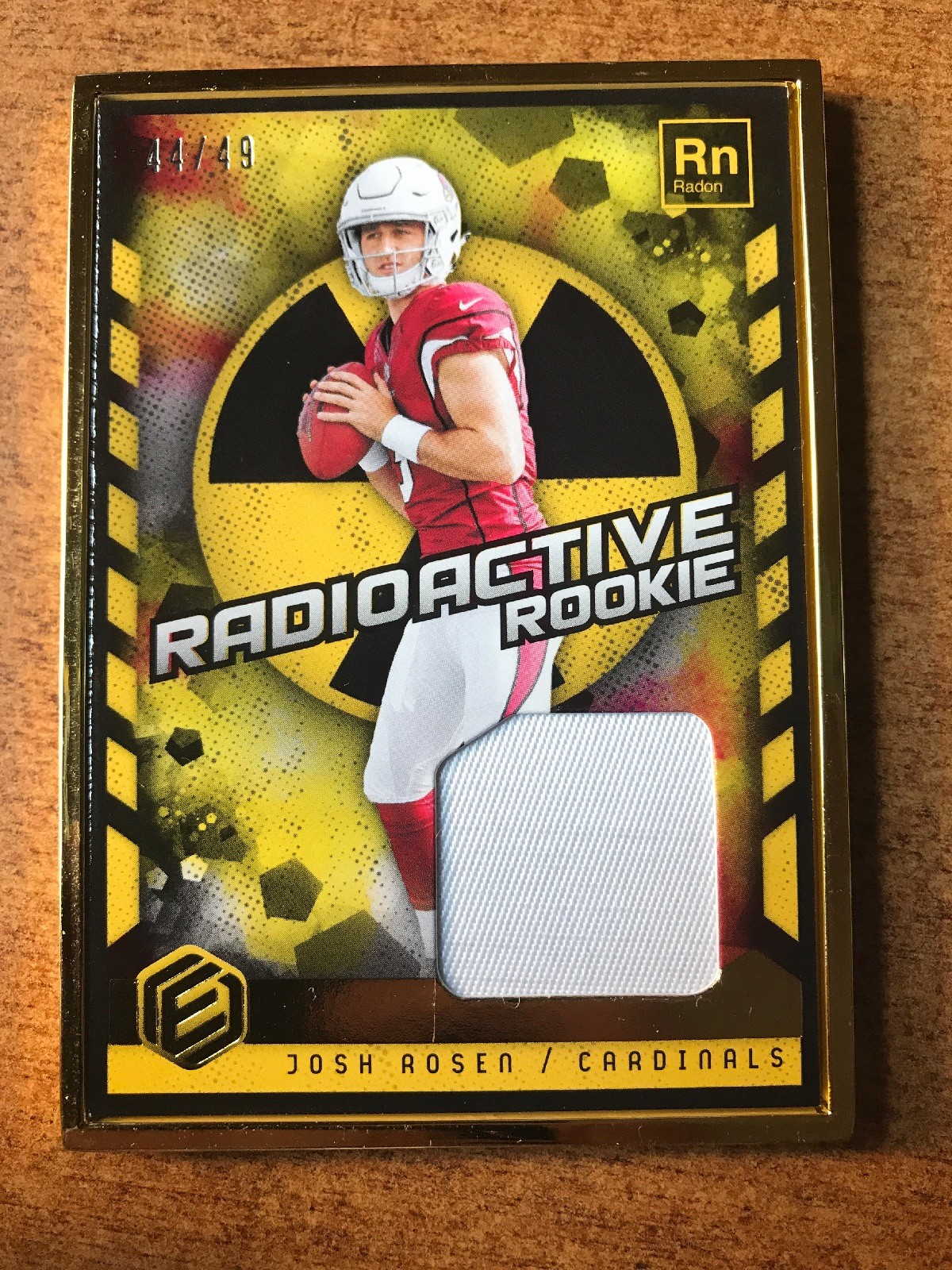 2018 Panini Elements Josh Rosen GOLD METAL ROOKIE RELIC /49