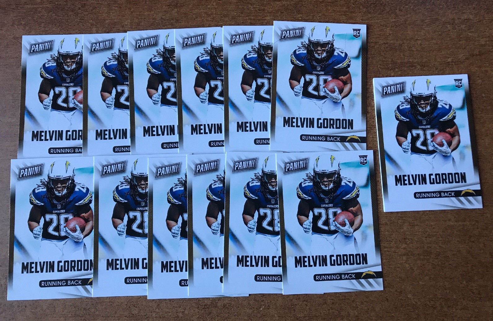 LOT OF (13) 2015 Panini Player of the Day #RC8 Melvin Gordon Rookie One Thick