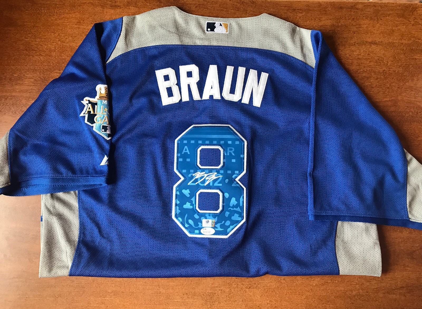 RYAN BRAUN 2102  ALL STAR JERSEY SIGNED JSA/COA SIZE 52