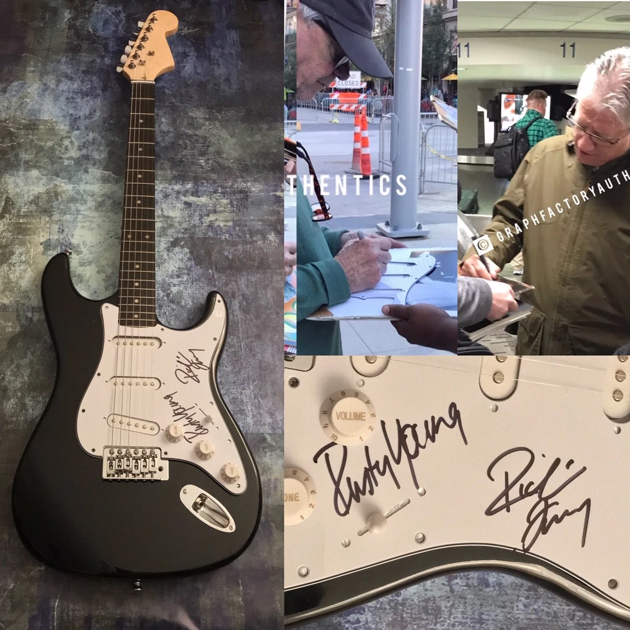 GFA Rusty Young & Richie Furay  * POCO BAND * Signed Electric Guitar AD1 COA