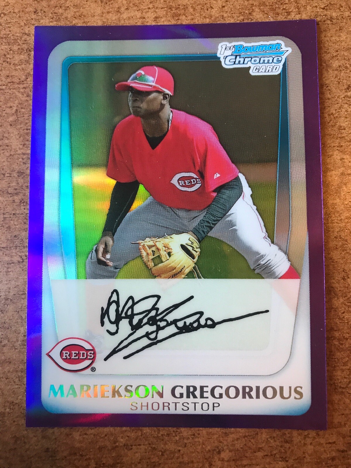 Didi Gregorius-YANKEES BOWMAN CHROME “RARE PURPLE REFRACTOR” RD#/799 SP