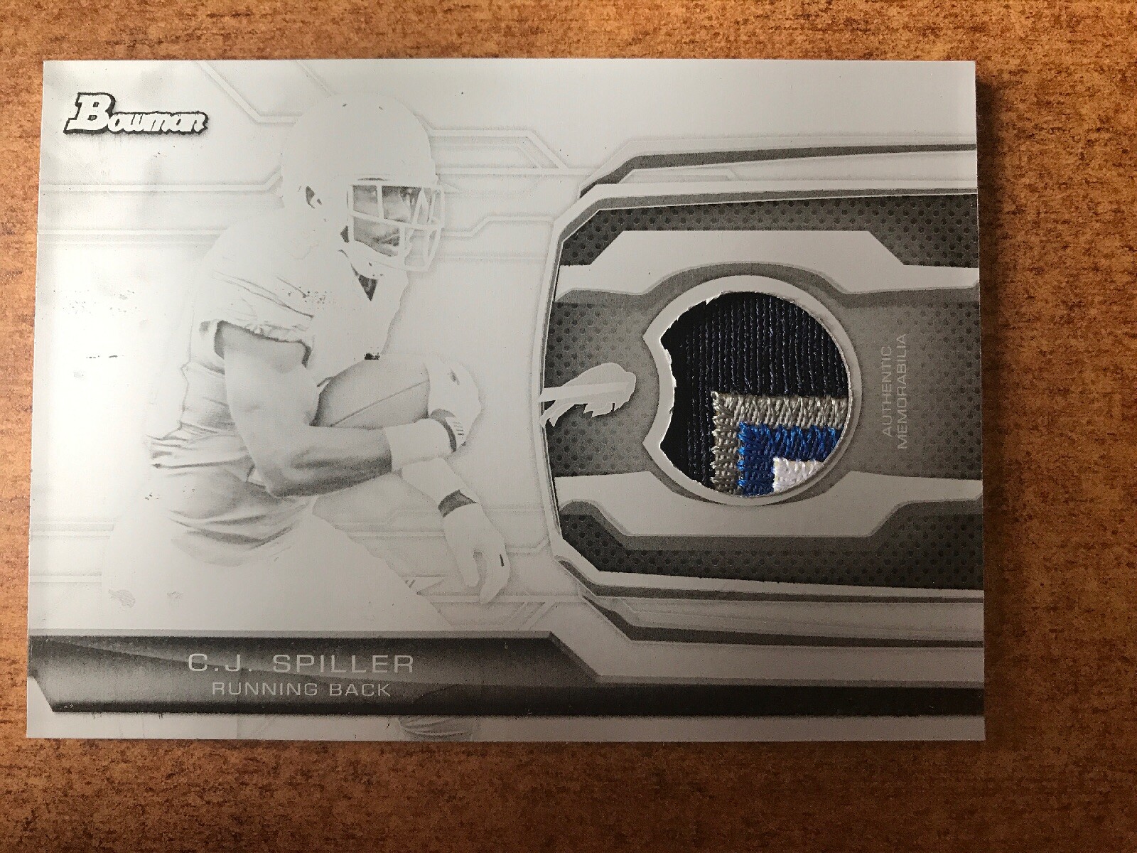 2013 Bowman Relics Printing Plates PATCH   #BRCJS C.J. Spiller 1of1 TRUE 1/1