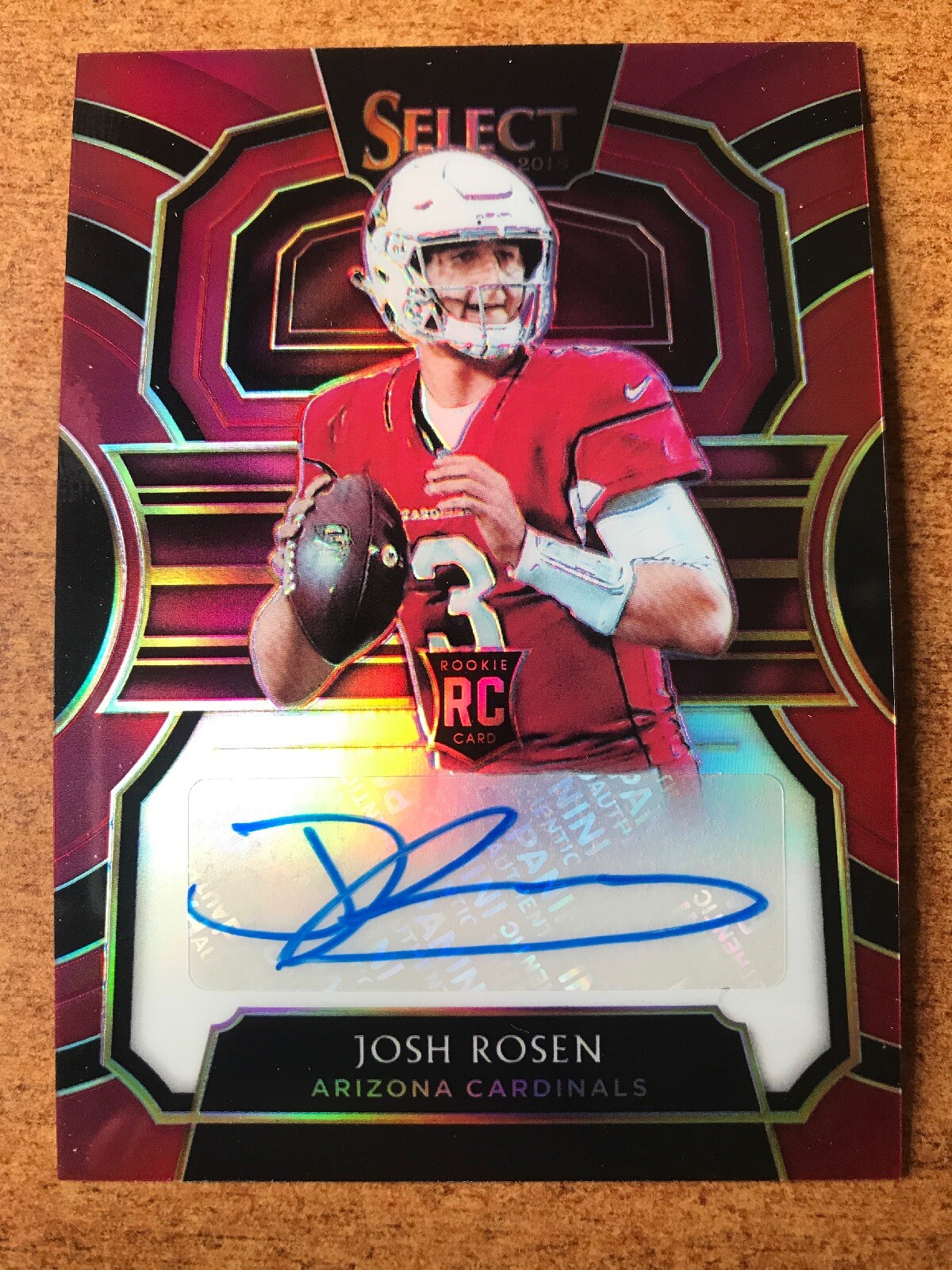 2018 PANINI SELECT JOSH ROSEN ROOKIE RC AUTO AUTOGRAPH RED PRIZM SP#D 13/25