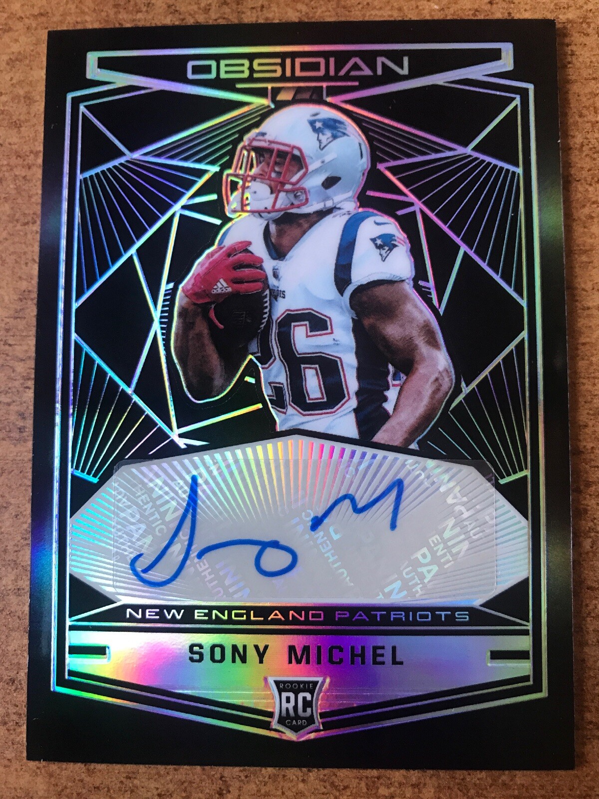 2018 Panini Obsidian Sony Michel - New England Patriots - Auto /100