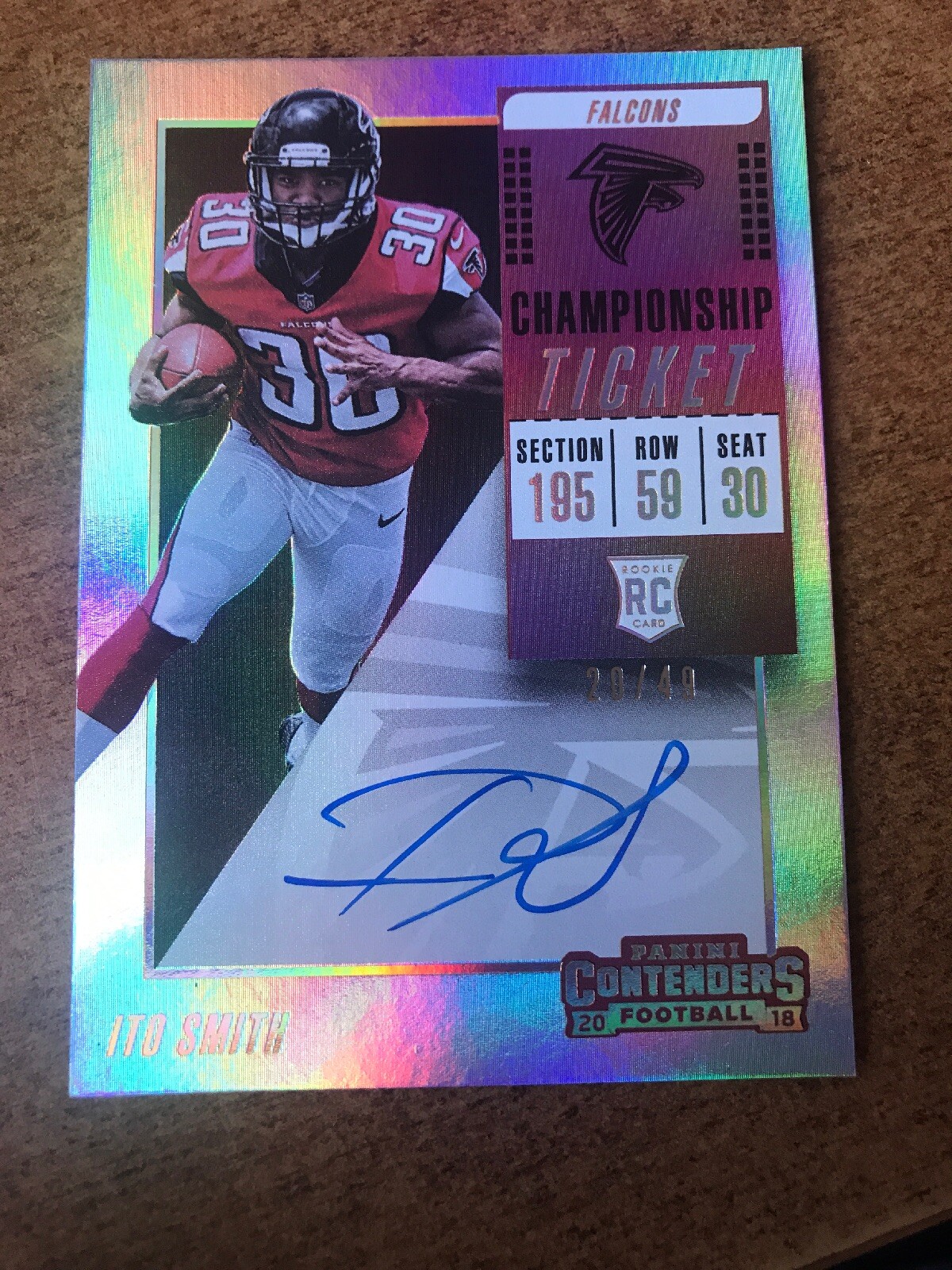 Ito Smith Lot 2018 Panini Contenders Championship Ticket #133A Ito Smith AU/49 +
