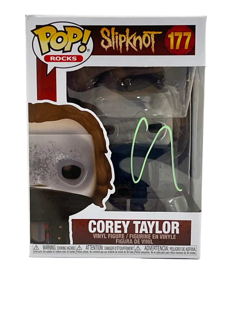 COREY TAYLOR SIGNED FUNKO POP FIGURE SLIPKNOT AUTOGRAPH PROOF BECKETT COA 46