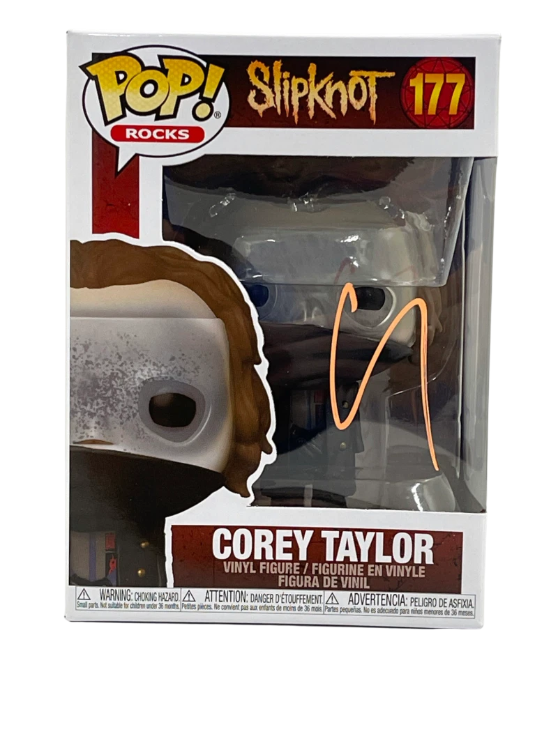 COREY TAYLOR SIGNED FUNKO POP FIGURE SLIPKNOT AUTOGRAPH PROOF BECKETT COA 67