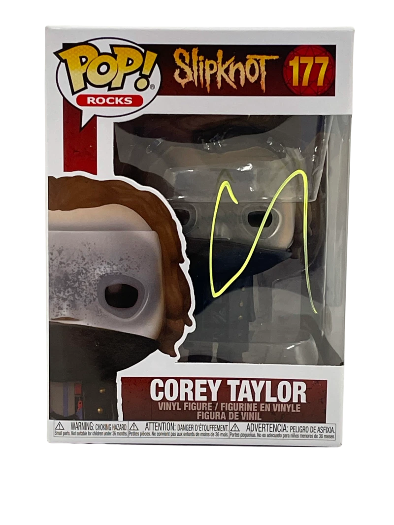COREY TAYLOR SIGNED FUNKO POP FIGURE SLIPKNOT AUTOGRAPH PROOF BECKETT COA 69