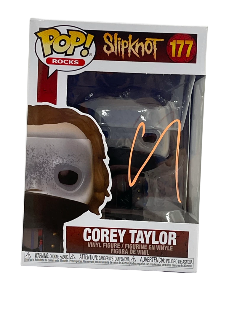 COREY TAYLOR SIGNED FUNKO POP FIGURE SLIPKNOT AUTOGRAPH PROOF BECKETT COA 79