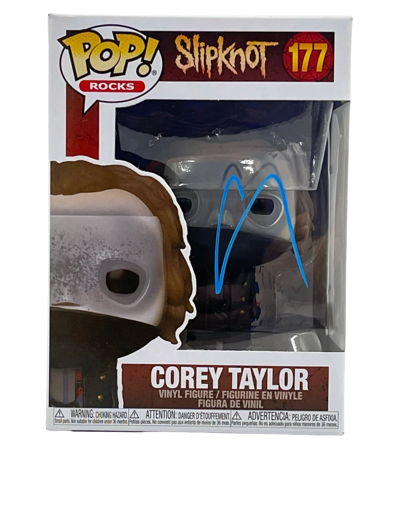 COREY TAYLOR SIGNED FUNKO POP FIGURE SLIPKNOT AUTOGRAPH PROOF BECKETT COA 84