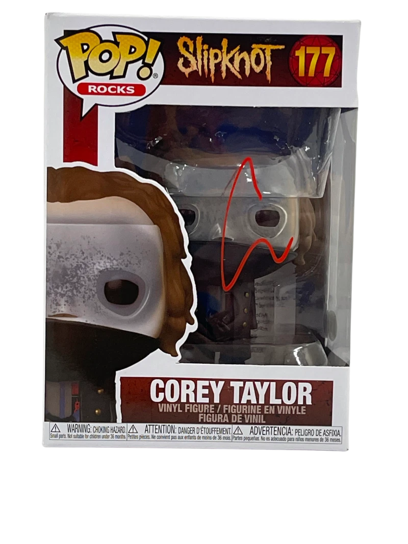 COREY TAYLOR SIGNED FUNKO POP FIGURE SLIPKNOT AUTOGRAPH PROOF BECKETT COA 94